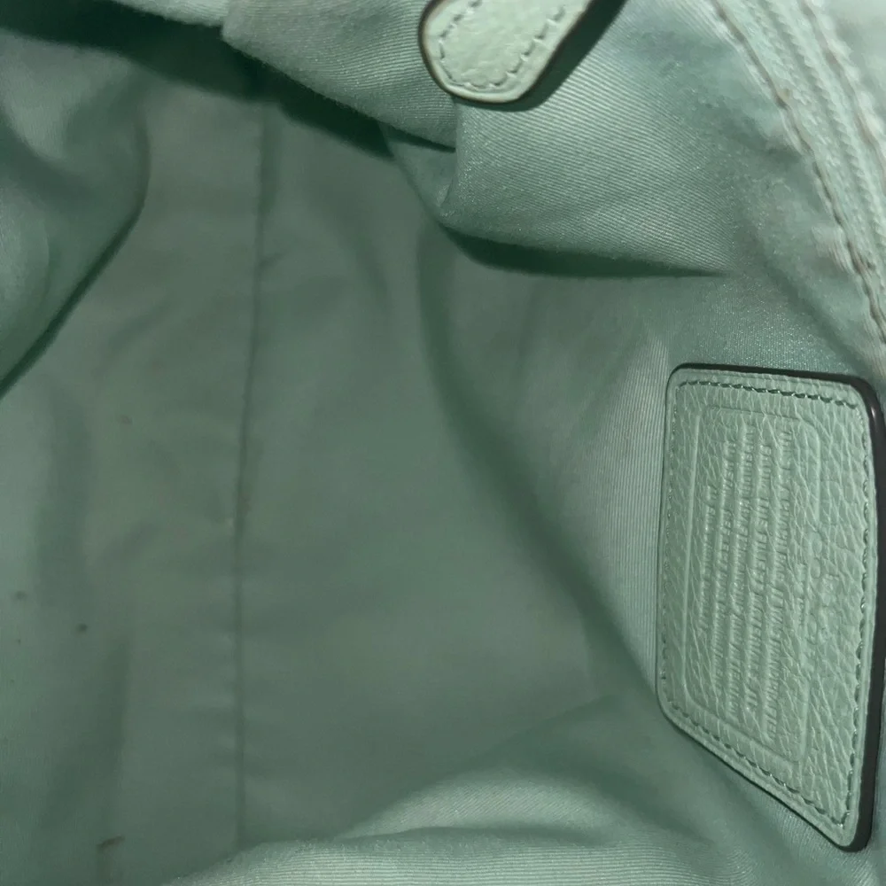 Coach Mint Green #F35723 Leather Shoulder Bag - Picture 6 of 14